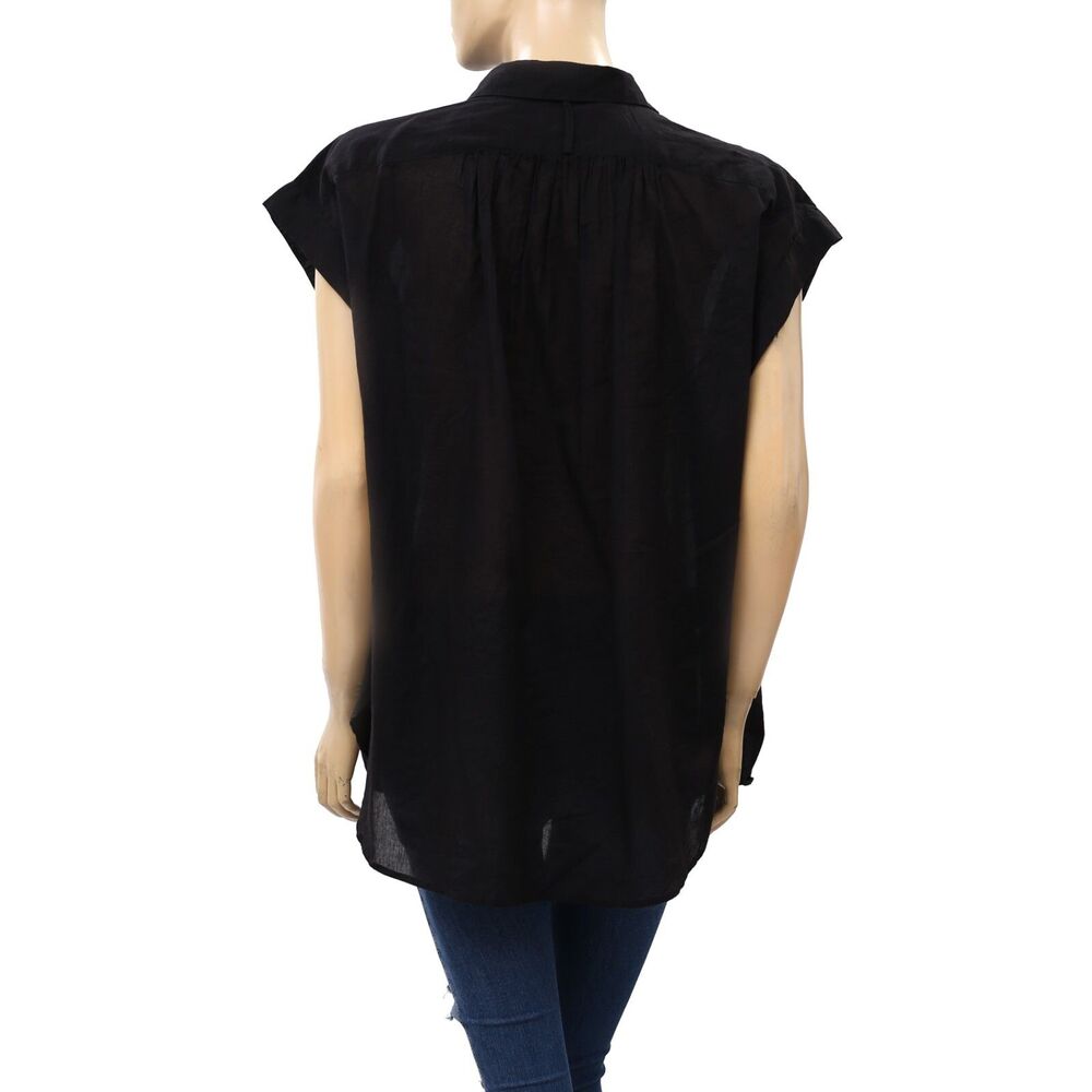 Nili Lotan Normandy Shirt Tunic Top Kimono Formal Cotton Oversized L New 280968 - Picture 7 of 8